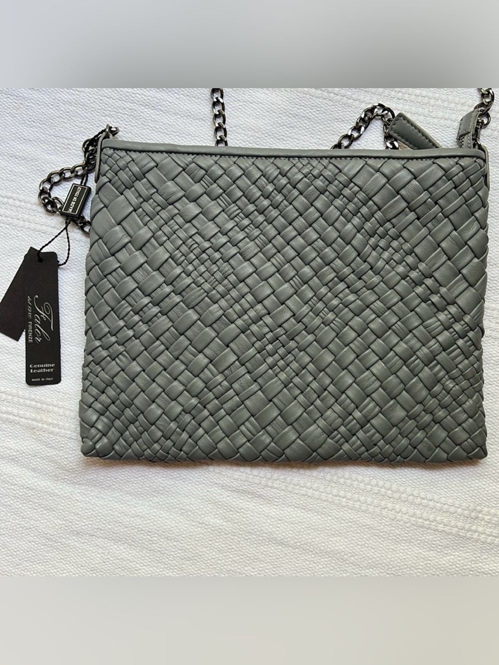 Falor Hand Woven Genuine Leather Crossbody Bag
